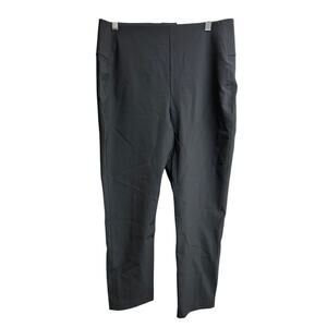 Cabi Dinner Trousers Size 10 Black High Rise Rear Zip Tapered Leg